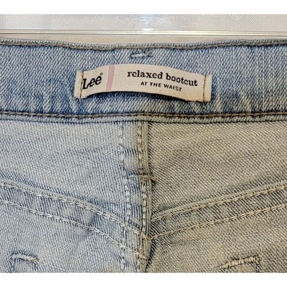 Lee Bootcut Jeans Women’s 16M Blue Stretch Denim Just Below Waist Classic Fit - Picture 5 of 6